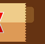 A brown and red wrapping for a choclate candy The answer is: Twix