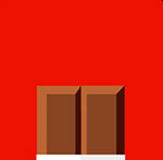 A choclat bar with red wrapping on it The answer is: Kit Kat