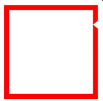 A red box with a chip on the rightside of it The answer is: Hsbc