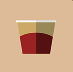 A brown and red ice cream cup The answer is: Haagan Dazs