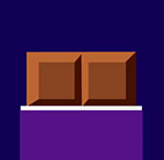 A type of choclate bar with purple wrapping on it The answer is: Cadbury
