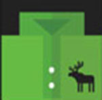 A green shirt The answer is: Abercrombie & Fitch