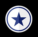 A blue star seen on the sides of a particular shoe The answer is: Converse