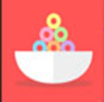 A bowl of cereal The answer is: Fruit Loops