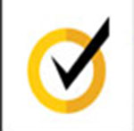 A circle with a black check mark The answer is: Symantec