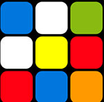 A colored cube The answer is: Rubik'S Cube