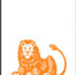 An orange lion The answer is: ING