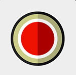 A white background with a red dot and black cirlce around it The answer is: Lucky Strike
