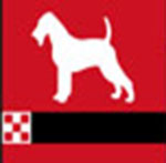 A white dog The answer is: Purina