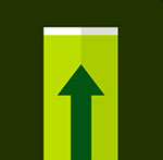 A green arrow pointed up The answer is: Doublemint