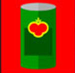 A green can The answer is: Del Monte