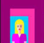 A woman with blonde hair The answer is: Barbie Brand