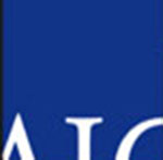 White lettering The answer is: AIG