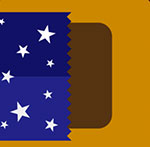 A choclate bar with blue wrapping and white stars on it The answer is: Milky Way