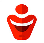 A white background with a red face and red nose The answer is: Mcdonalds