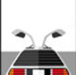 A car with doors opened The answer is: Delorean