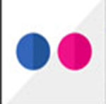 A blue and purple dot The answer is: Flickr