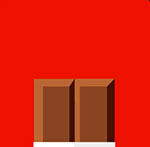 A choclat bar with red wrapping on it  The answer is: Kit Kat