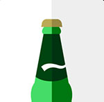 A green beer bottle   The answer is: Carlsburg