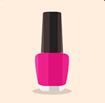 Pink nail polish  The answer is: Opi