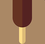 An ice cream bar with a stick on the bottom  The answer is: Magnum