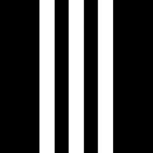 Black background with three white stripes