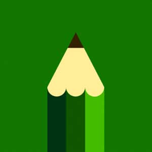 A green pencil