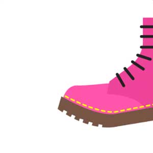 A pink boot