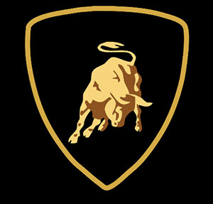 Gold bull emblem. 