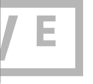 A grey E and V in a white and grey box. 