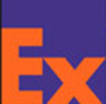 An orange Ex   The answer is: FedEx