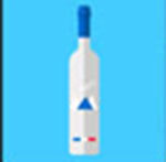 A bottle of Grey Goose   The answer is: Grey Goose 