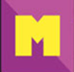 A yellow M   The answer is: MTV