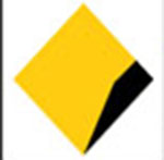 A yellow square  The answer is: Commonwealth Bank 