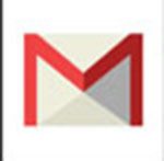 A red and silver envelope   The answer is: Gmail 